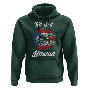 Yo Soy Boricua Hoodie Puerto Rico Flag Hispanic Heritage Month Taino TS11 Dark Forest Green Print Your Wear