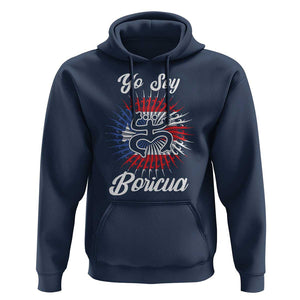 Yo Soy Boricua Hoodie Puerto Rico Flag Hispanic Heritage Month Taino TS11 Navy Print Your Wear