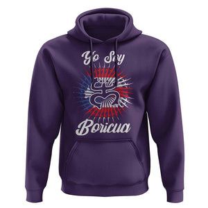 Yo Soy Boricua Hoodie Puerto Rico Flag Hispanic Heritage Month Taino TS11 Purple Print Your Wear