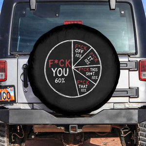 Funny Fck You Pie Chart Spare Tire Cover Math Sarcastic Humor TS11 No hole Black Print Your Wear