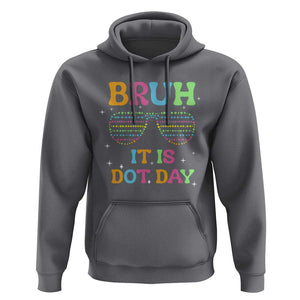 Happy Dot Day Hoodie Bruh It Is Dot Day Colorful Dot Sunglasses TS11 Charcoal Print Your Wear