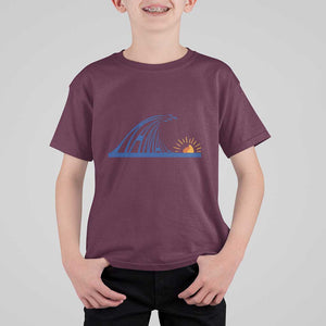 Harris Supporter T Shirt For Kid Blue Wave Kamala Sunshine Water Drop TS11 Maroon Print Your Wear