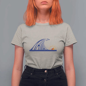 Harris Supporter T Shirt For Women Blue Wave Kamala Sunshine Water Drop TS11 Sand Print Your Wear