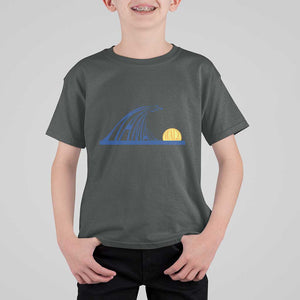 Harris Walz Supporter T Shirt For Kid Blue Wave Kamala Sunshine Water Drop Sun TS11 Dark Heather Print Your Wear