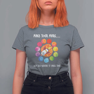 International Dot Day T Shirt For Women Make Your Mark See Where It Takes Colorful Dot Rocket TS11 Charcoal Print Your Wear