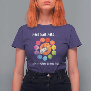 International Dot Day T Shirt For Women Make Your Mark See Where It Takes Colorful Dot Rocket TS11 Purple Print Your Wear