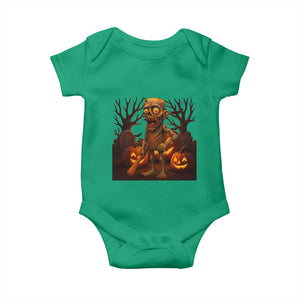 Funny Halloween Zombie Tung Tung Sahur Baby Onesie Italian Brainrot Meme TS11 Irish Green Print Your Wear