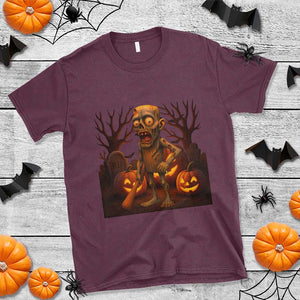 Funny Halloween Zombie Tung Tung Sahur T Shirt Italian Brainrot Meme TS11 Maroon Print Your Wear