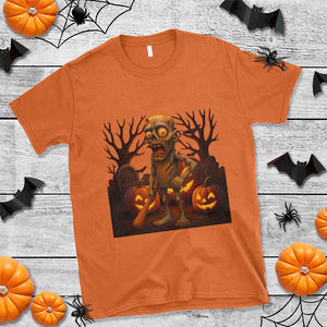 Funny Halloween Zombie Tung Tung Sahur T Shirt Italian Brainrot Meme TS11 Orange Print Your Wear
