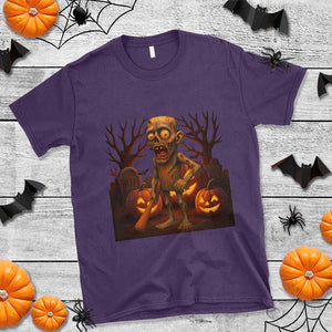 Funny Halloween Zombie Tung Tung Sahur T Shirt Italian Brainrot Meme TS11 Purple Print Your Wear