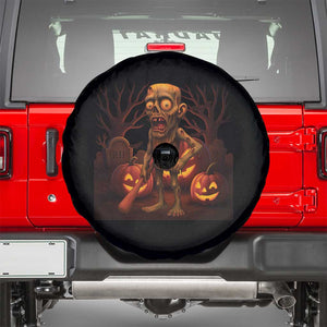 Funny Halloween Zombie Tung Tung Sahur Spare Tire Cover Italian Brainrot Meme TS11 Black Print Your Wear