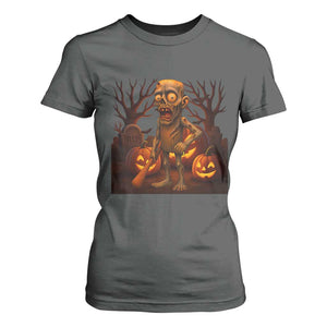 Funny Halloween Zombie Tung Tung Sahur T Shirt For Women Italian Brainrot Meme TS11 Dark Heather Print Your Wear