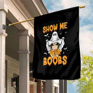 Funny Halloween Show Me Your Boobs Garden Flag Halloween Adult Humor Spooky Ghost TS11 Print Your Wear