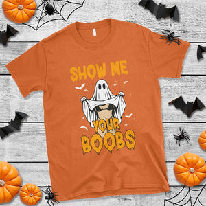 Funny Halloween Show Me Your Boobs T Shirt Halloween Adult Humor Spooky Ghost TS11 Orange Print Your Wear
