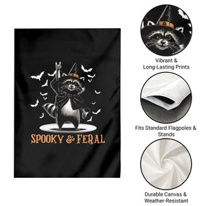 Funny Spooky And Feral Raccon Halloween Garden Flag Racoon Lover TS11 Print Your Wear
