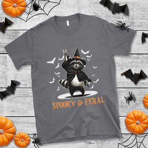 Funny Spooky And Feral Raccon Halloween T Shirt Racoon Lover TS11 Charcoal Print Your Wear