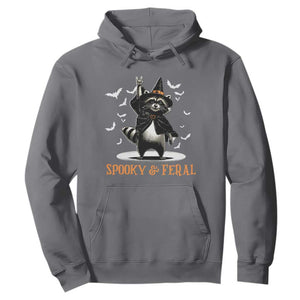 Funny Spooky And Feral Raccon Halloween Hoodie Racoon Lover TS11 Charcoal Print Your Wear