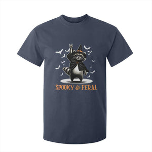 Funny Spooky And Feral Raccon Halloween T Shirt For Kid Racoon Lover TS11 Navy Print Your Wear