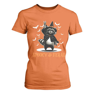 Funny Spooky And Feral Raccon Halloween T Shirt For Women Racoon Lover TS11 Orange Print Your Wear