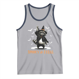 Funny Spooky And Feral Raccon Halloween Tank Top Racoon Lover TS11 Athletic Heather Navy Print Your Wear