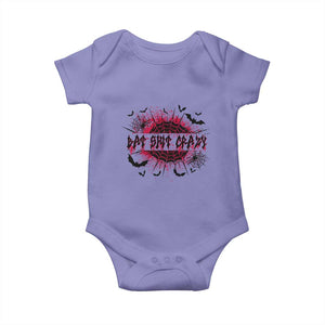Funny Halloween Bat Shit Crazy Baby Onesie Horror Spider Web TS11 Violet Print Your Wear