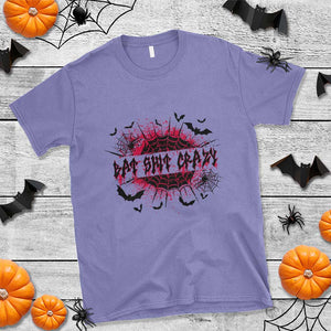 Funny Halloween Bat Shit Crazy T Shirt Horror Spider Web TS11 Violet Print Your Wear