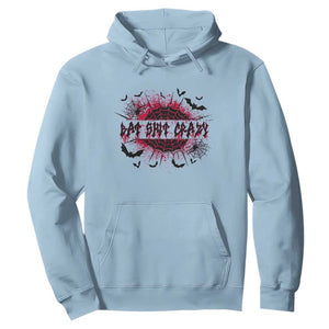 Funny Halloween Bat Shit Crazy Hoodie Horror Spider Web TS11 Light Blue Print Your Wear