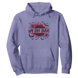 Funny Halloween Bat Shit Crazy Hoodie Horror Spider Web TS11 Violet Print Your Wear