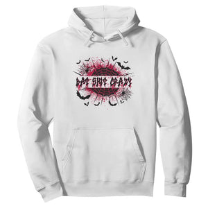 Funny Halloween Bat Shit Crazy Hoodie Horror Spider Web TS11 White Print Your Wear