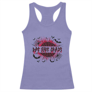 Funny Halloween Bat Shit Crazy Racerback Tank Top Horror Spider Web TS11 Violet Print Your Wear