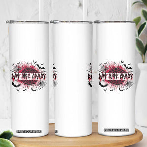 Funny Halloween Bat Shit Crazy Skinny Tumbler Horror Spider Web TS11 Print Your Wear