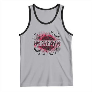 Funny Halloween Bat Shit Crazy Tank Top Horror Spider Web TS11 Athletic Heather Black Print Your Wear