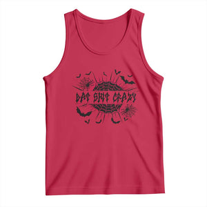 Funny Halloween Bat Shit Crazy Tank Top Horror Spider Web TS11 Red Print Your Wear