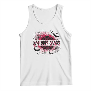 Funny Halloween Bat Shit Crazy Tank Top Horror Spider Web TS11 White Print Your Wear