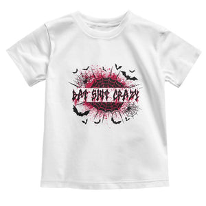 Funny Halloween Bat Shit Crazy Toddler T Shirt Horror Spider Web TS11 White Print Your Wear