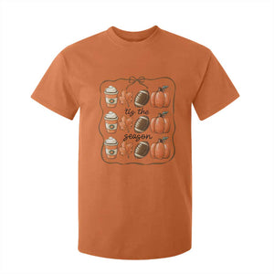 Tis The Season Fall Thanksgiving T Shirt For Kid American Football Pumpkin TS11 Orange Print Your Wear