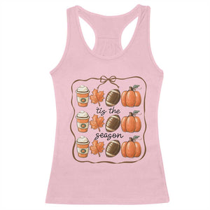 Tis The Season Fall Thanksgiving Racerback Tank Top American Football Pumpkin TS11 Light Pink Print Your Wear