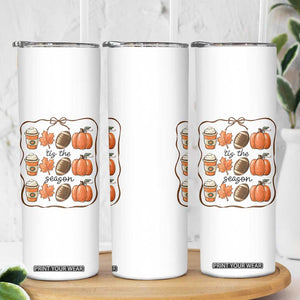 Tis The Season Fall Thanksgiving Skinny Tumbler American Football Pumpkin TS11 Print Your Wear