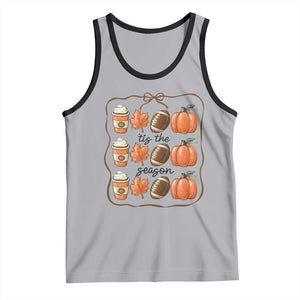 Tis The Season Fall Thanksgiving Tank Top American Football Pumpkin TS11 Athletic Heather Black Print Your Wear