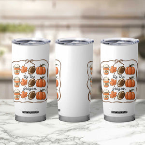 Tis The Season Fall Thanksgiving Tumbler Cup American Football Pumpkin TS11 Print Your Wear