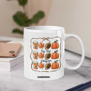 Tis The Season Fall Thanksgiving Coffee Mug American Football Pumpkin TS11 Print Your Wear
