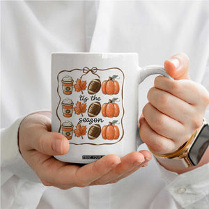 Tis The Season Fall Thanksgiving Coffee Mug American Football Pumpkin TS11 Print Your Wear