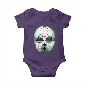 Halloween Jason Hockey Mask Friday 13th Slasher Baby Onesie TS11 Purple Print Your Wear