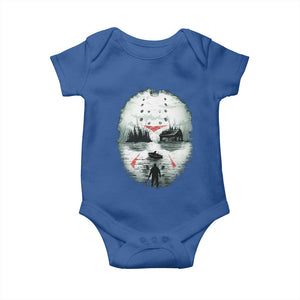 Halloween Jason Hockey Mask Friday 13th Slasher Baby Onesie TS11 Royal Blue Print Your Wear