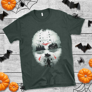 Halloween Jason Hockey Mask Friday 13th Slasher T Shirt TS11 Dark Forest Green Print Your Wear