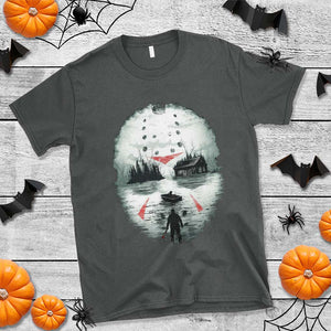 Halloween Jason Hockey Mask Friday 13th Slasher T Shirt TS11 Dark Heather Print Your Wear