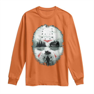 Halloween Jason Hockey Mask Friday 13th Slasher Long Sleeve Shirt TS11 Orange Print Your Wear