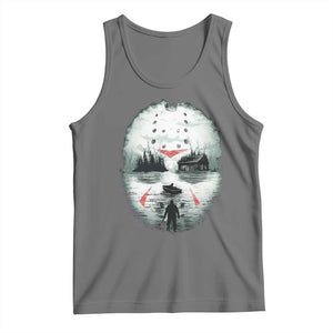 Halloween Jason Hockey Mask Friday 13th Slasher Tank Top TS11 Black Heather Print Your Wear