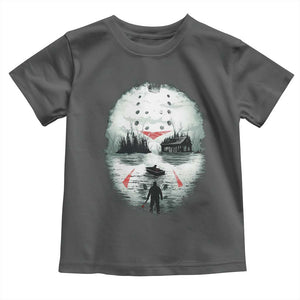 Halloween Jason Hockey Mask Friday 13th Slasher Toddler T Shirt TS11 Dark Heather Print Your Wear
