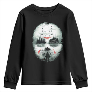 Halloween Jason Hockey Mask Friday 13th Slasher Youth Sweatshirt TS11 Black Print Your Wear